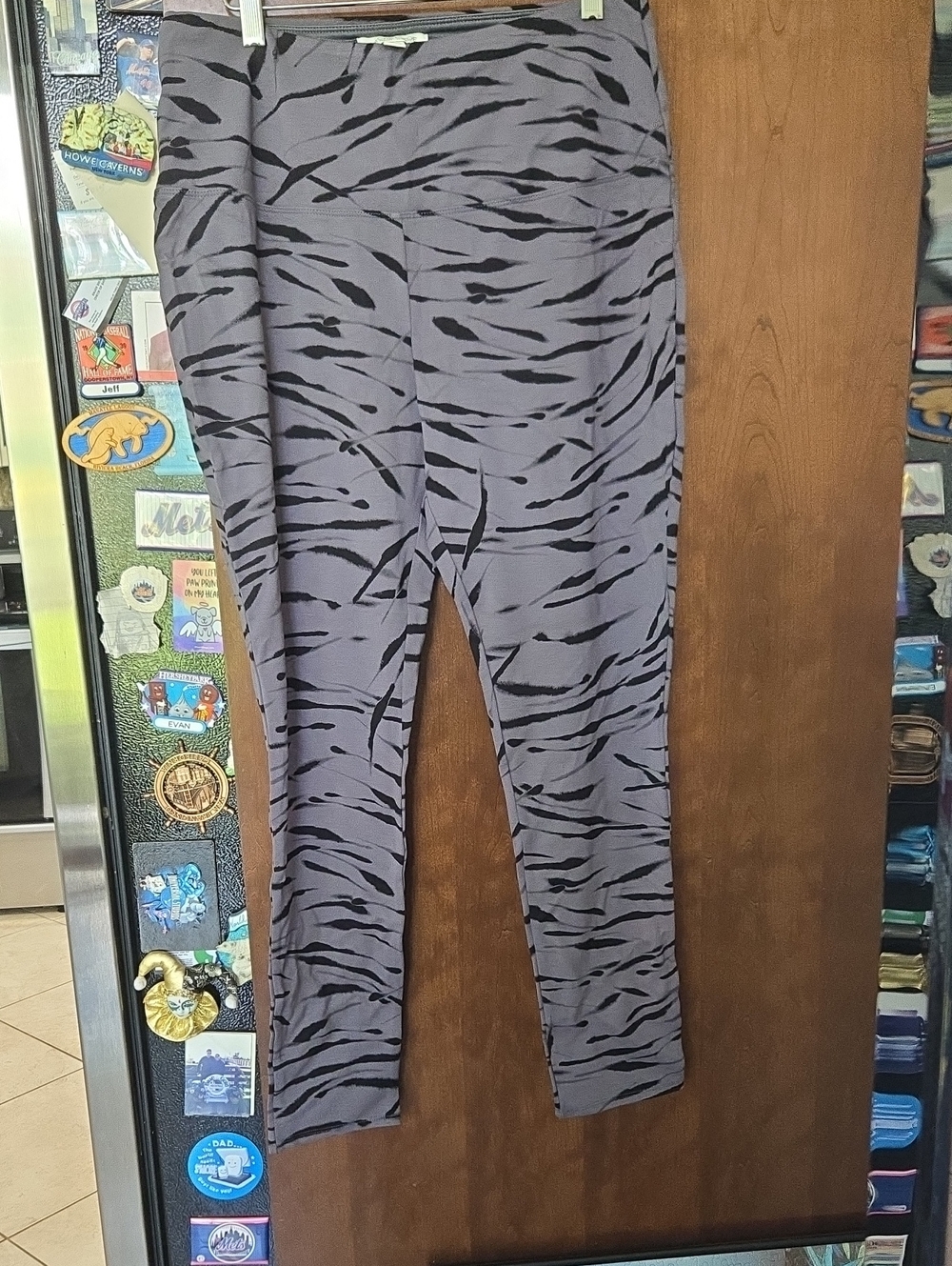 Rachel Zoe Lavender and Black Zebra Print Leggings